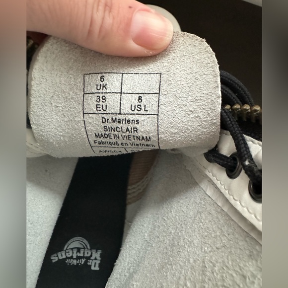 Dr. Martens Women's Sinclair Leather Zip Front Boots - White - Picture 8 of 9